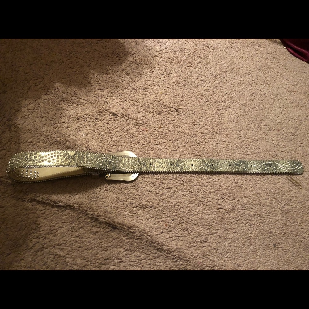 Buckle rhinestone belt